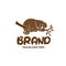 seamless cuscus bear logo design vector