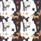 Seamless cute animal autumn pattern fox, deer, moose