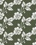 Seamless cute olive green floral pattern