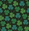 Seamless cute pattern with clover, trefoil Endless background texture for wallpapers, packaging, textile, crafts