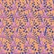 Seamless cute pattern with iris flowers. Botanical background