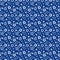 Seamless cute pattern with white filled and strocked stars on bright blue.