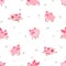 Seamless cute pigs pattern for kids design.