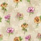 Seamless cute small watercolor flower with cream background