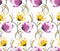 Seamless cute textile flower pattern