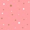 Seamless cute white and brown round shape circle polka dot spot print repeat pattern in pink background