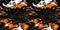 Seamless Cyberpunk Orange And White And Black Abstract Graffiti Style Pattern Vector Illustration Art