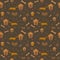 Seamless Dachshund Dog Pattern with bones, bows, dog houses and footprints