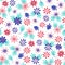 Seamless daisy floral pattern in scandinavian folk style vector.