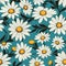 Seamless daisy wallpaper mural