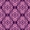 Seamless damask floral Wallpaper in pink-violet colors.