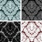 Seamless damask Ornament - set on four Variants