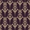 Seamless damask pattern. Ornamental background with lace elegant pattern.