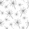 Seamless dandelions pattern