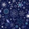 Seamless dark blue christmas wallpaper