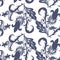 Seamless dark blue pattern