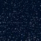 Seamless dark blue pattern with sapphire color round particles. Space stars background. Night shining starry sky