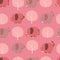 seamless Dark pink elephant pattern