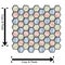 Seamless decorated irregular hexagons