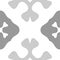 Seamless decorated pattern with ornaments in grey shades over white background