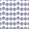 Seamless decorative pattern with linear style leaves. 3d stereoscopic effect