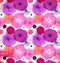 Seamless decorative pattern with poppies. Vector stylish poppy. Rose floral texture, nature background.