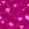 Seamless Deep Pink Valentine Heart Background