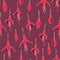 Seamless Deep Red Pattern with small flowers.