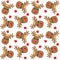 Seamless deer pattern background