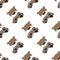 Seamless diagonal pattern with cartoon puppy