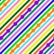 Seamless diagonal pattern of stripes of different colors.