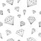 Seamless diamonds pattern. Simple diamond shapes on transparent background