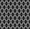 Seamless diamonds pattern. White geometric texture on black background.