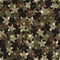 Seamless digital woodland camo vector texture. Stars Camoflage textile print