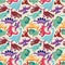 Seamless dinosaur pattern