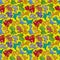 Seamless Dinosaurs pattern