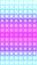 Seamless disco neon pattern of bright pink and blue square bulbs. Vector pixelated gradient texture