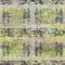 Seamless distressed mottled tie dye woven texture background.Distressed boho blur washed pattern. Blotched aged lime