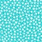 Seamless ditsy floral pattern in vector. Small white flowers on a turquoise mint background