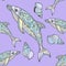 Seamless dolphin pattern