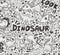 Seamless doodle dinosaur pattern