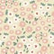 Seamless of doodle ditsy flowers pattern on light background. Simple delicate floral vector ornament.