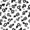 Seamless Doodle Pattern Male Symbol with motion effect and star for background, banner, wrapping paper etc