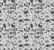 Seamless doodle Russian Doll pattern