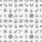 Seamless doodle space pattern