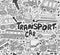 Seamless doodle transport pattern