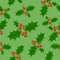 Seamless Doodles Christmas Pattern. Cartoon boundless background. Mistletoe.