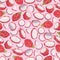 Seamless Dragon Fruit Pattern For Stock. Fresh, Vibrant, Repeatable Design Featuring Dragon Fruit Slices