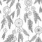 Seamless dreamcatcher pattern