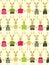Seamless easter background with easter bunnies